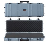 VEVOR Custodia Rigida per Fucile Dimensioni Esterni 1089x392x155 mm, Custodia per Fucile Lungo a Rotelle, Scatola per Armi Pistole IP67 Impermeabile Antipolvere, Grigio