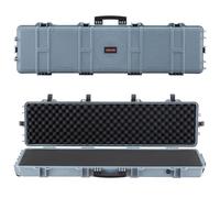 VEVOR Custodia Rigida per Fucile Dimensioni Esterni 1380x385x165 mm, Custodia per Fucile Lungo con Manico, Scatola per Armi Pistole IP67 Impermeabile Antipolvere per Trasporto, Colore Grigio