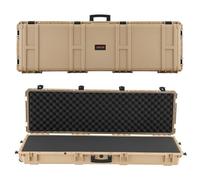 VEVOR Custodia Rigida per Fucile Dimensioni Esterni 1391x435x188 mm, Custodia per Fucile Lungo con Manico, Scatola per Armi Pistole IP67 Impermeabile Antipolvere per Trasporto, Colore Cachi