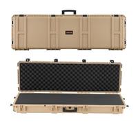 VEVOR Custodia Rigida per Fucile Dimensioni Esterni 1391x435x188 mm, Custodia per Fucile Lungo con Manico, Scatola per Armi Pistole IP67 Impermeabile Antipolvere per Trasporto, Colore Cachi