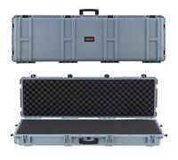 VEVOR Custodia Rigida per Fucile Dimensioni Esterni 1391x435x188 mm, Custodia per Fucile Lungo, Scatola per Armi Pistole IP67 Impermeabile Antipolvere per Trasporto, Colore Grigio