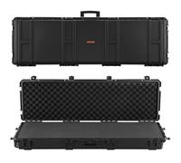 VEVOR Custodia Rigida per Fucile Dimensioni Esterni 1391x435x188 mm, Custodia per Fucile Lungo, Schiuma Pretagliate, Scatola per Armi Pistole IP67 Impermeabile Antipolvere, Colore Nero