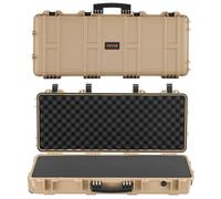 VEVOR Custodia Rigida per Fucile Dimensioni Esterni 978x420x173mm, Custodia per Fucile Lungo, Scatola per Armi Pistole IP67 Impermeabile Antipolvere a Rotelle, Colore Cachi