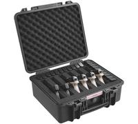 VEVOR Custodia Rigida per Pistola 365 x 295 x 197 mm Custodia per Pistola con Schiuma PU Pretagliata, Custodia Rigida Impermeabile e Antipolvere per 2 Pistole, con Serratura, Materiale Guscio PP, Nera