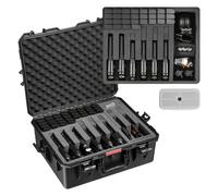 VEVOR Custodia Rigida Protettiva per Armi Pistola Capienza 8 pezzi Custodia per Pistola in Schiuma XPE 556x455x225 mm Impermeabile IP67 con Maniglia per Trasporto, Valigia Portapistola Rigida