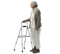 VEVOR Deambulatore Pieghevole con Un Braccio, con Altezza Regolabile a 6 Livelli 770mm-889 mm Ausilio per Mobilità Laterale con Una Mano, Alluminio Leggero, per Anziani Disabili, Fino a 158,75 kg