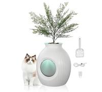 VEVOR Decorazione per Lettiera Gatti con Sistema Controllo Odori, Ampio Ingresso 9,48 Pollici, Copertura con Illuminazione Decorativa per Soggiorno e Balcone