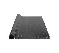 VEVOR Diamond Plate - Rotolo di gomma per pavimenti, 3 mm x 1,2 m x 4,6 m, per garage, garage, facile da pulire, tappetino in gomma diamantata per auto, garage, palestra, colore nero