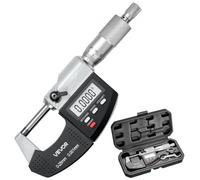 VEVOR Digitale Misuratore di Profondità di Calibro, Misuratore Digitale di Profondità da 0 a 25,4 mm, con Schermo LCD Interruttore Pollice e mm, Punta in Carburo, con Custodia Protettiva