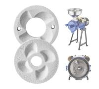 VEVOR Dischi di Macinazione di Ricambio Set di Disco 2 pezzi di Ricambio per Mulino Elettrico per Cereali GM-002 Piastra in Marmo 14x14 cm di Macinazione a Secco e Umido per Mais Creali Spezie