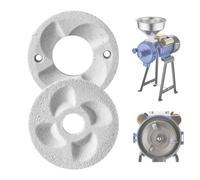 VEVOR Dischi di Macinazione di Ricambio Set di Disco 2 pezzi di Ricambio per Mulino Elettrico per Cereali GM-002 Piastra in Marmo 14x14 cm di Macinazione a Secco e Umido per Mais Creali Spezie