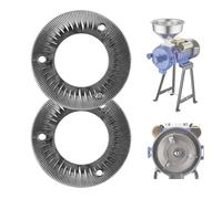 VEVOR Dischi di Macinazione di Ricambio Set di Disco 2 pezzi di Ricambio per Mulino per Cereali GM-001 GM-002 GM-003 Piastra 148 x 148 mm in Ghisa di Macinazione a Secco per Mais Creali Spezie