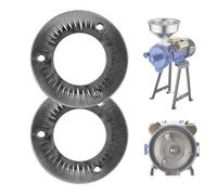 VEVOR Dischi di Macinazione di Ricambio Set di Disco 2 pezzi di Ricambio per Mulino per Cereali GM-001 GM-002 GM-003 Piastra 148 x 148 mm in Ghisa di Macinazione a Secco per Mais Creali Spezie