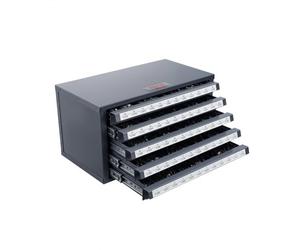 VEVOR Dispenser Cassetta per Punte da Trapano 60 Scomparti Etichettati #1-#60, Scatola per Punte da Trapano 5 Cassetti per Trapano 37,5x20x20 cm Impilabile Conservazione di Punte da Trapano Officina