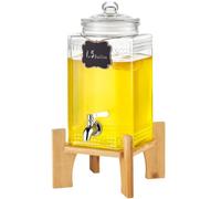 VEVOR Dispenser per Bevande di Vetro, Dispenser per Bevande da 5,5 Litri per Feste, con Supporto, Rubinetto Acciaio Inossidabile, Dispenser per Acqua per Succo, Tè Freddo, Ristoranti, Hotel, Feste