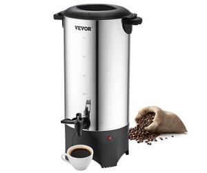 VEVOR Dispenser per Caffè Bevande Calde in Acciaio Inossidabile 1000W per Hotel Bar Buffet Cavo Staccabile, Bollitore Distributore per Caffè Tè Bevande Calde Elettrico Commerciale in Acciaio Inox