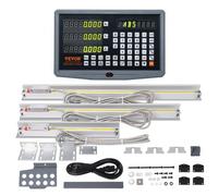 VEVOR Display digitale, 250, 500, 600 mm, scala lineare a 3 assi DRO asta di supporto portacoltelli piastra cavo di alimentazione supporto dell'orologio pezzo a farfalla vite coperchio righello