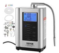 VEVOR Dispositivo Ionizzatore Alcalino Acqua Schermo LCD PH3,5-10,5, Macchina Ionizzatore Alcalino per Acqua Uso Domestico da Cucina ORP da +500 a -550mV, Set Ionizzatore Acqua Uso Quotidiano Caffè Tè