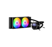 VEVOR Dissipatore di Calore a Liquido per CPU, 2 Ventole PWN da 120 mm e Pompa, con Display LCD da 283 x 120 x 56 mm e Luce ARGB, per Intel 115X/1366/2011/1700/1200, AMD AM4/AM5, Nero