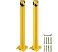 VEVOR Dissuasore di Sicurezza Dissuasore in Acciaio Palo Giallo Barriera in Acciaio 106,7 cm H 11,4 cm D