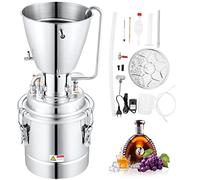 VEVOR Distillatore Alcol con Pompa d'Acqua per Uso Domestico in Acciaio Inox da 50L, Alambicco Distillatore per Vino Liquore Grappa a Casa Uso Domestico con Pompa d'Acqua, Kit per Distillazione Alcol