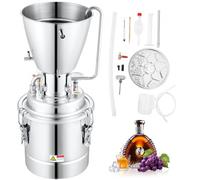 VEVOR Distillatore Alcol con Pompa d'Acqua per Uso Domestico in Acciaio Inox da 70L, Alambicco Distillatore per Vino Liquore Grappa a Casa Uso Domestico con Pompa d'Acqua, Kit per Distillazione Alcol