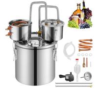 VEVOR DTD-20L-E Distillatore di Bevande, Acciaio Inossidabile SUS201, Argento