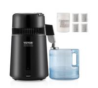 VEVOR 4L Distillatore d'Acqua Macchina Distillata Acqua 1L/h 750W Domestica Nero