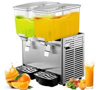 VEVOR Distributore di Bevande 24L Distributore di Bevande con Rubinetto Dispenser di Succo Freddo con 2 Serbatoi 2*12L