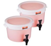 VEVOR Distributore di Bevande da 11 Litri Distributore di Succo di Plastica con Rubinetto e Coperchio, Distributore di Acqua per Succo di Limonata, Tè Freddo, per Ristoranti, Hotel, Confezione da 2