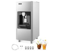 VEVOR Distributore di Ghiaccio Contenitore per Ghiaccio Capacità max. 80 kg ca., Erogazione Automatica del Ghiaccio da 9 kg/min con Tritaghiaccio, Piedini Regolabili in Altezza, per Hotel, Hotel