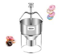 VEVOR Distributore di Pasta per Ciambelle, Capacità Tramoggia di 2,4 L Distributore di Pastella per Ciambelle in Acciaio Inox, con Regolazione di 6 Spessori con Supporto, per Ristoranti, Panetterie
