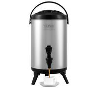 VEVOR Distributore per Bevande Isotermico con Rubinetto di Erogazione Capienza ca. 7,6L Materiale Acciaio Inox per Buffet Festa Evento, Contenitore Isotermico per Distribuzione Bevande Calde / Fredde