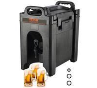 VEVOR Distributore per Bevande Isotermico con Rubinetto di Erogazione Capienza ca. 9,5 L Materiale Alimentare per Buffet Festa Evento, Contenitore Isotermico per Distribuzione Bevande Calde/Fredde