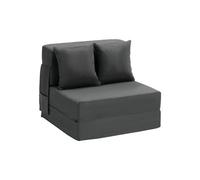 VEVOR Divano Letto Pieghevole con 2 Cuscini e Fodera Lavabile, Poltrona Letto Trasformabile in Memory Foam ad Alta Densità 25D, Divano Futon per Soggiorno, 1860 x 730 x 150 mm, Grigio Scuro Singolo