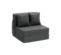 VEVOR Divano Letto Pieghevole con 2 Cuscini e Fodera Lavabile, Poltrona Letto Trasformabile in Memory Foam ad Alta Densità 25D, Divano Futon per Soggiorno, 1860 x 730 x 150 mm, Grigio Scuro Singolo