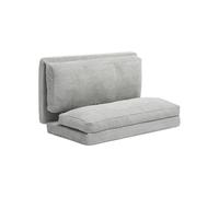VEVOR Divano Letto Pieghevole con 3 Cuscini e Fodera Lavabile, Poltrona Letto Trasformabile in Memory Foam ad Alta Densità 25D, Divano Futon per Soggiorno, Camera da Letto, Grigio Chiaro Matrimoniale