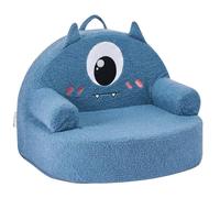 VEVOR Divano per Bambini, Poltrona in Schiuma Stile Mostro con Braccioli, Sedia per Bambini Mobile e Lavabile, in Spugna 28D e Peluche per Sala Giochi, Camera da Letto, Soggiorno, Blu