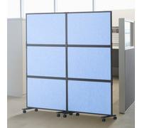 VEVOR Divisorio Acustico per Ambienti, 2 Pezzi, Parete Divisoria per Ufficio Indipendente con Poliestere Parete Divisoria in Acciaio 1710 x 930 x 390 mm, Riduce Rumore Distrazione Visiva, Blu Indaco