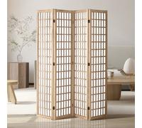 VEVOR Divisorio Giapponese per Privacy Divisorio Pieghevole, Schermo Decorativo Portatile per Separazione Spazio con 4 Pannelli Pieghevoli per Ufficio, Ristorante, Camera da Letto