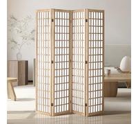 VEVOR Divisorio Giapponese per Privacy Divisorio Pieghevole, Schermo Decorativo Portatile per Separazione Spazio con 4 Pannelli Pieghevoli per Ufficio, Ristorante, Camera da Letto