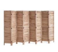 VEVOR Divisorio in Legno per Ambienti, Divisorio per Privacy Pieghevole in Legno a 8 Pannelli, Divisorio per Persiane per Interni Alto 1700 mm, Divisorio Decorativo Portatile, Colore Legno Originale