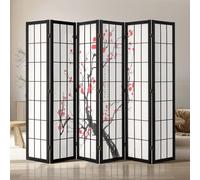 VEVOR Divisorio per Ambienti a 6 Pannelli, Divisorio per Privacy Pieghevole in Legno per Interni, Divisori Giapponesi, Divisorio Decorativo Portatile, Separazione di Ambienti, Casa, Camera da Letto
