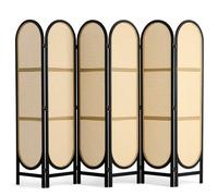 Divisorio per ambienti VEVOR con 6 pannelli in rattan intrecciato a mano, divisorio pieghevole con cerniere, divisorio portatile e indipendente per la separazione di ambienti, soggiorno, camera da let