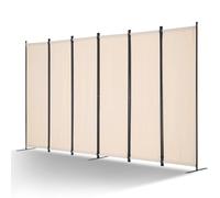 VEVOR Divisorio per Ambienti a 6 Pannelli, Schermo per Privacy Pieghevole, Divisorio Portatile per Separazione degli Ambienti, Divisorio per Ambienti Indipendente per Camera da Letto, Studio, Beige