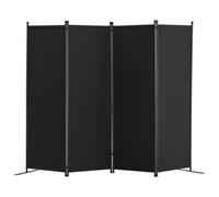 VEVOR Divisorio per Ambienti, Divisori per Ambienti a 4 Pannelli e Schermi Pieghevoli per Privacy, Divisori per Ambienti in Tessuto per Ufficio, Camera da Letto, Sala da Pranzo, Indipendenti, Nero