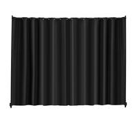 VEVOR Divisorio per Ambienti, Pannello Divisorio Portatile con Ruote, Supporto Divisorio per Tende, Divisorio Indipendente, Schermo per Privacy per Ufficio, Camera da Letto, Sala da Pranzo, Nero