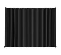 VEVOR Divisorio per Ambienti, Pannello Divisorio Portatile con Ruote, Supporto Divisorio per Tende, Divisorio Indipendente, Schermo per Privacy per Ufficio, Camera da Letto, Sala da Pranzo, Nero