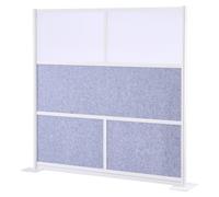 VEVOR Divisorio per Privacy, 1 Confezione, Divisorio Modulare da Parete 1778 x 1778 mm, per Postazione di Lavoro in PET con Finestre Smerigliate, Pannello Indipendente per Privacy Biblioteca Ufficio