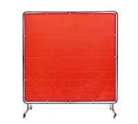 VEVOR Divisorio Saldatura Tenda Protezione in Vinile Ignifugo 1,8x1,8 m Rosso